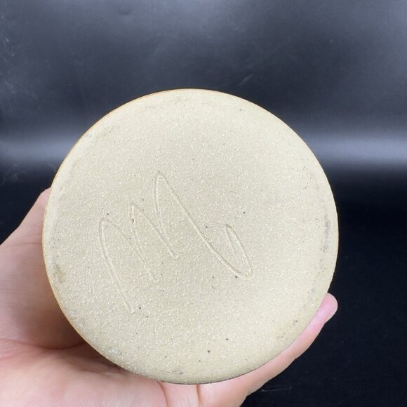 Hand Made Studio Art Pottery Vase Vessel Popcorn Brown Stoneware Vase Signed - Picture 6 of 13